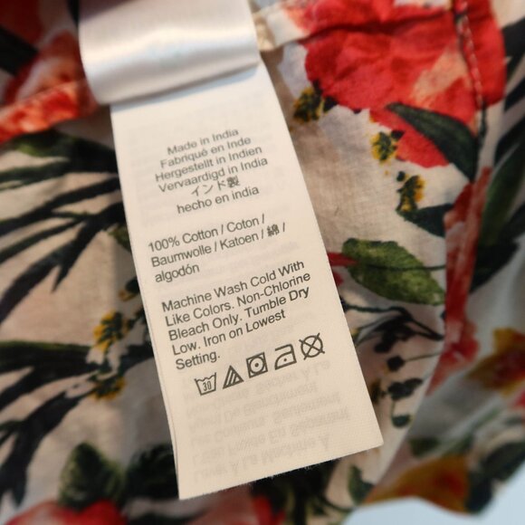 J CREW One Shoulder Beach Maxi Dress In Vintage Floral Size M Tiered Semi Sheer - Picture 8 of 9